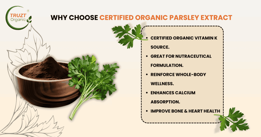Why Choose Certified Organic Parsley Extract Rich in Vitamin K2 Supplements