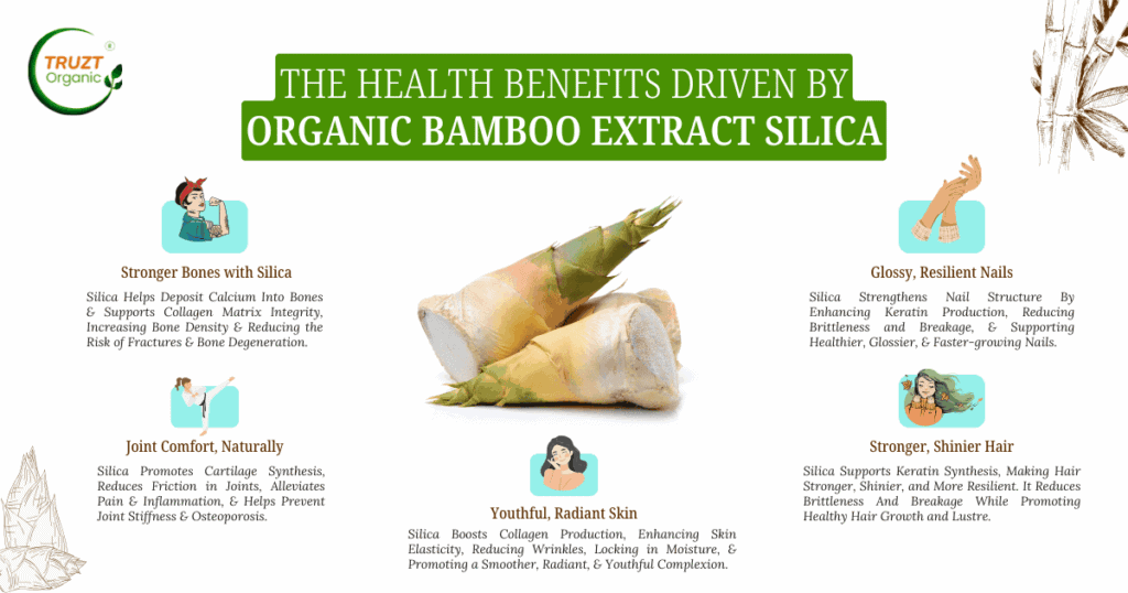 The health benefits are driven by organic bamboo extract for collagen support